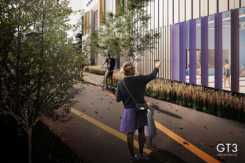 New Farnborough Leisure Centre Artists Impression Close Up To Building